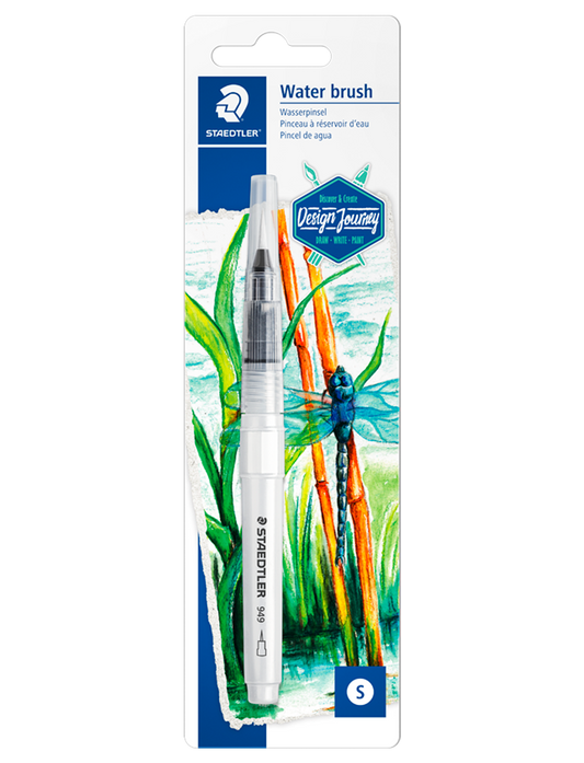 Water brush for aquarelle, staedtler 949, blister pack front view