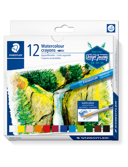 Watercolor starter kit, watercolor crayons + water brush