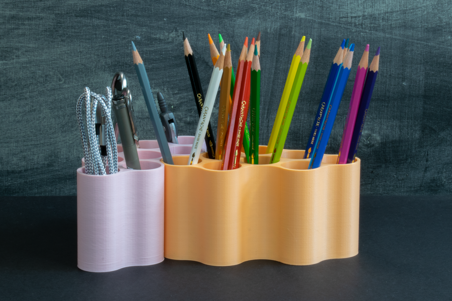 Minimalist Scandinavian Eco-Friendly Pencil Holder with Customizable Geometric Design