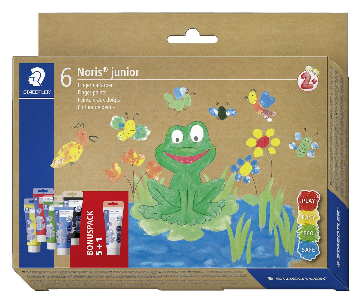 STAEDTLER Noris Junior Finger Paint set of 6, 8816, box front view