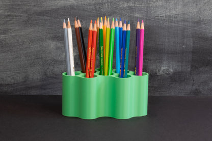 Minimalist Scandinavian Eco-Friendly Pencil Holder with Customizable Geometric Design