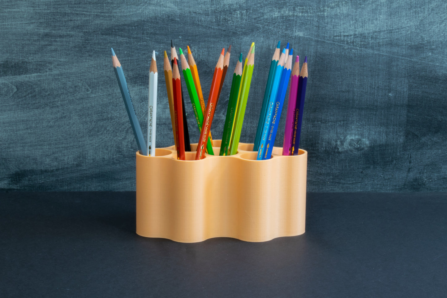 Minimalist Scandinavian Eco-Friendly Pencil Holder with Customizable Geometric Design