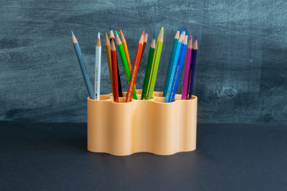 Minimalist Scandinavian Eco-Friendly Pencil Holder with Customizable Geometric Design