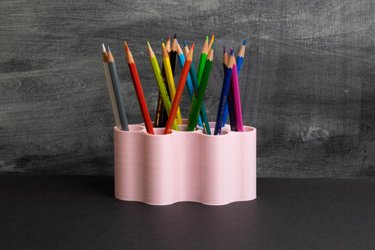 Minimalist Scandinavian Eco-Friendly Pencil Holder with Customizable Geometric Design
