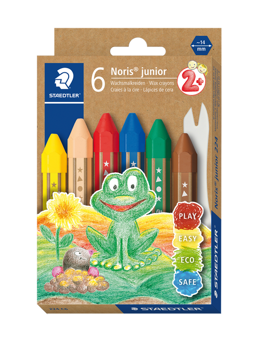 Wax crayons, staedtler noris junior 224, box front